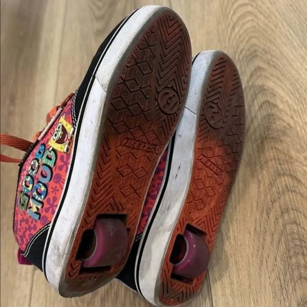 Heely’s Kids Pro 20 Black/Berry/Coral Sneakers Size 1